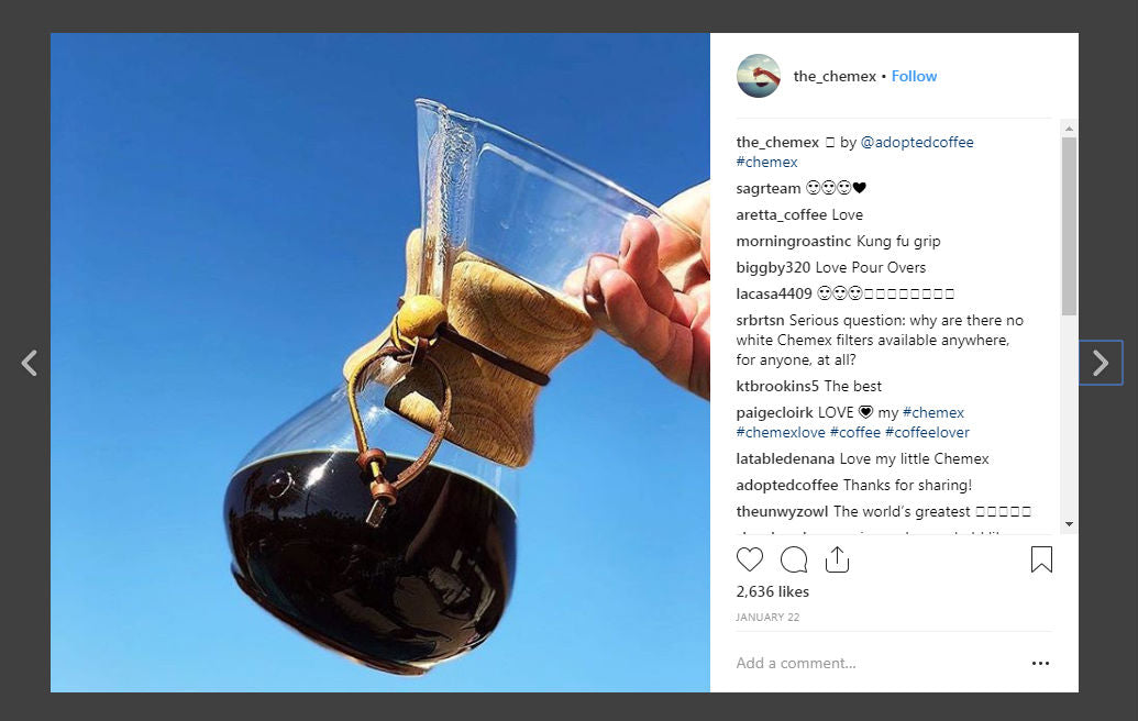 The Chemex Instagram