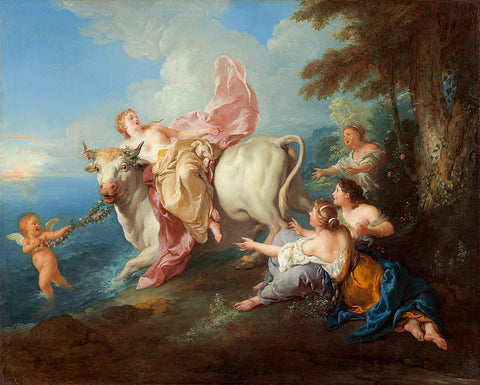 Europa and the Bull depicted by Jean-François de Troy (1716)