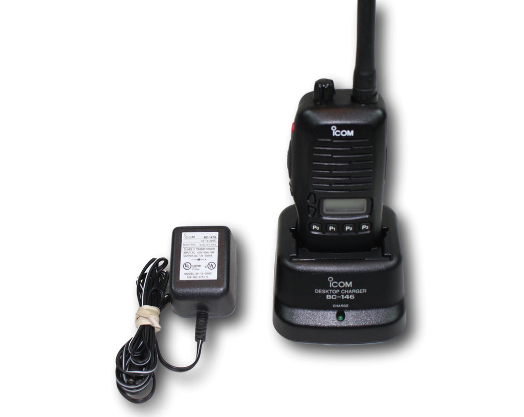 40 CH FREE PROGRAMMED VHF 5 W Charger ICOM IC-F3GS-2 Antenna