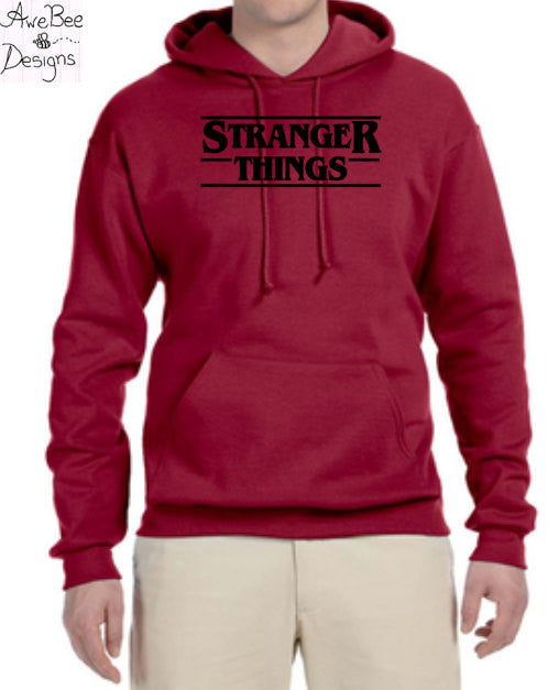 stranger things hoodie red