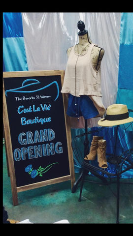 Boutique Cest La Vie Grand Opening Sign March 3, 2017