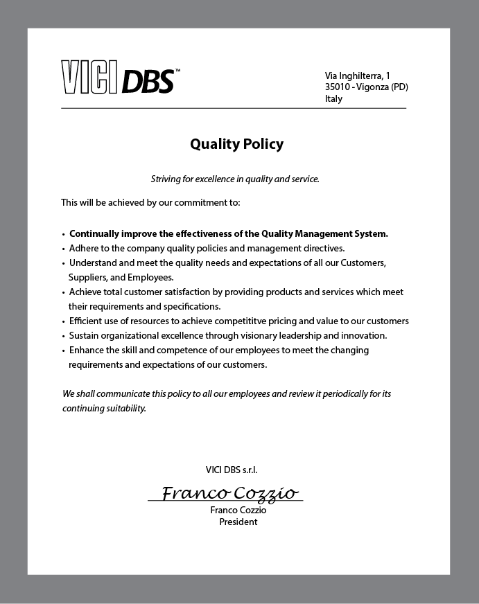 VICI DBS Safety Policy