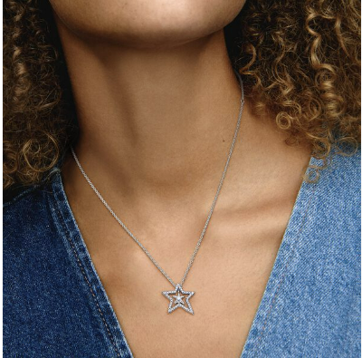 Pandora Pavé Asymmetric Star Collier Necklace Jewelers
