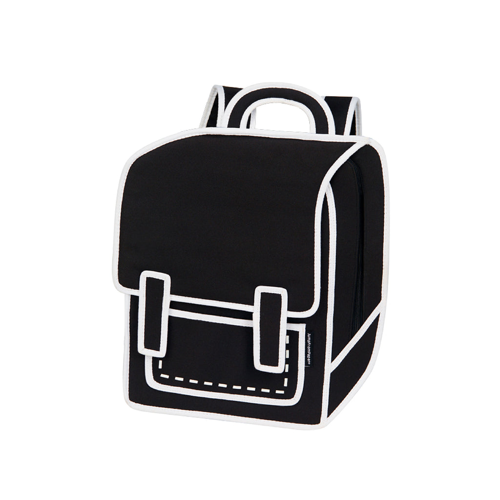 2D Bag Pop Art Graffiti Black Backpack | JumpFromPaper Cartoon Bag