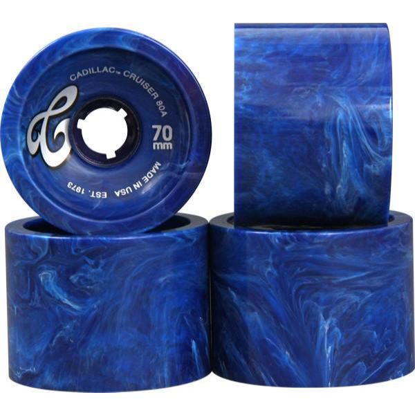 Cruisers Blue Marble 70mm 80a Cadillac Skateboards Wheels 4 pack