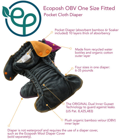 Ecoposh OBV One Size Fitted Cloth Diaper