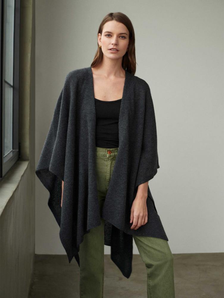 Cashmere Open Poncho by White + Warren Haven