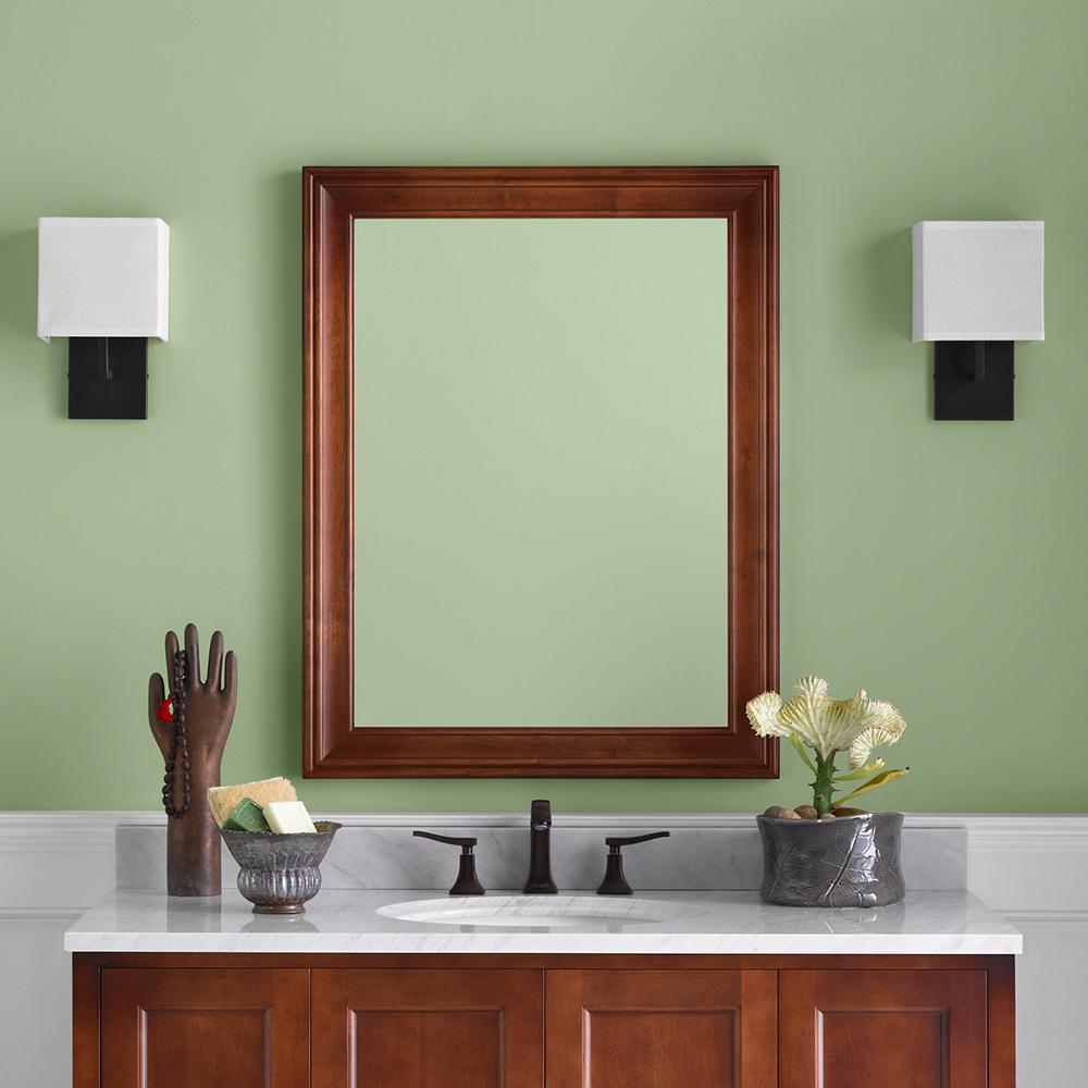27" William Traditional Solid Wood Framed Bathroom Mirror