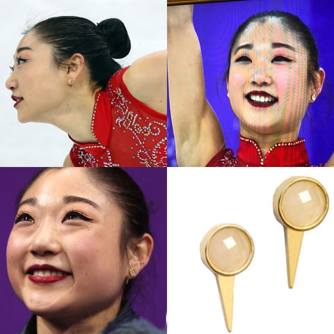 Olympic Figure Skater Mirai Nagasu Wearing SONIA HOU Fire Earrings Is The Best Way To Promote Your Business For Free 
