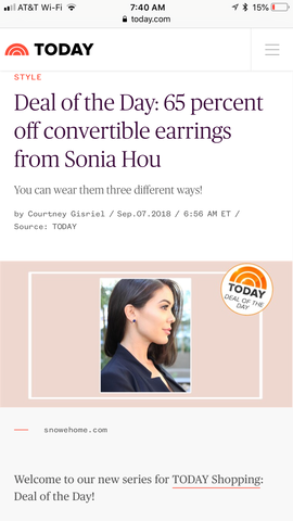 SONIA HOU Jewelry Designer markets her business on NBC's Today show for free