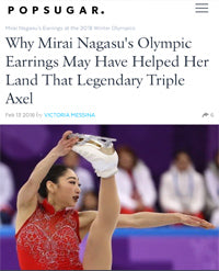 SONIA HOU Jewelry's celebrities / press exposure includes POPSUGAR featuring Olympic U.S. Figure Skater Mirai Nagasu Wearing Her FIRE Earrings