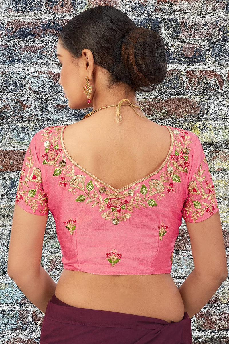 Buy Baby Pink Designer Blouse online-Karagiri