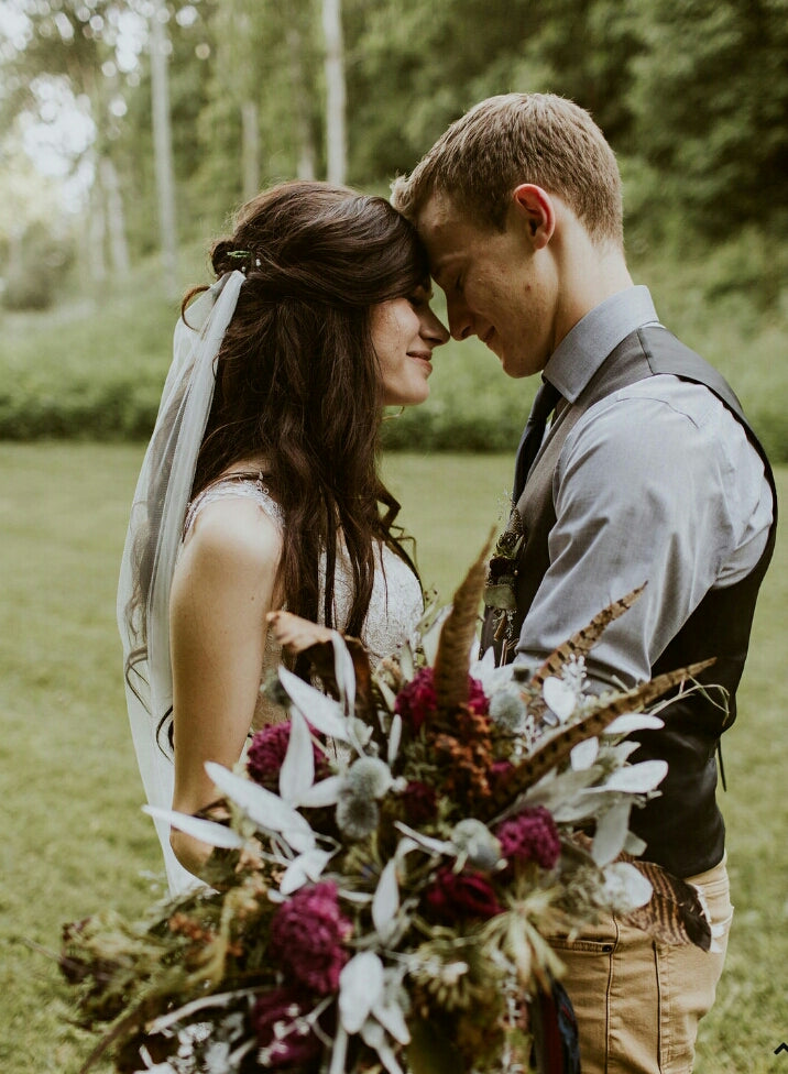 Real Brides wearing Blossom and Bluebird veils