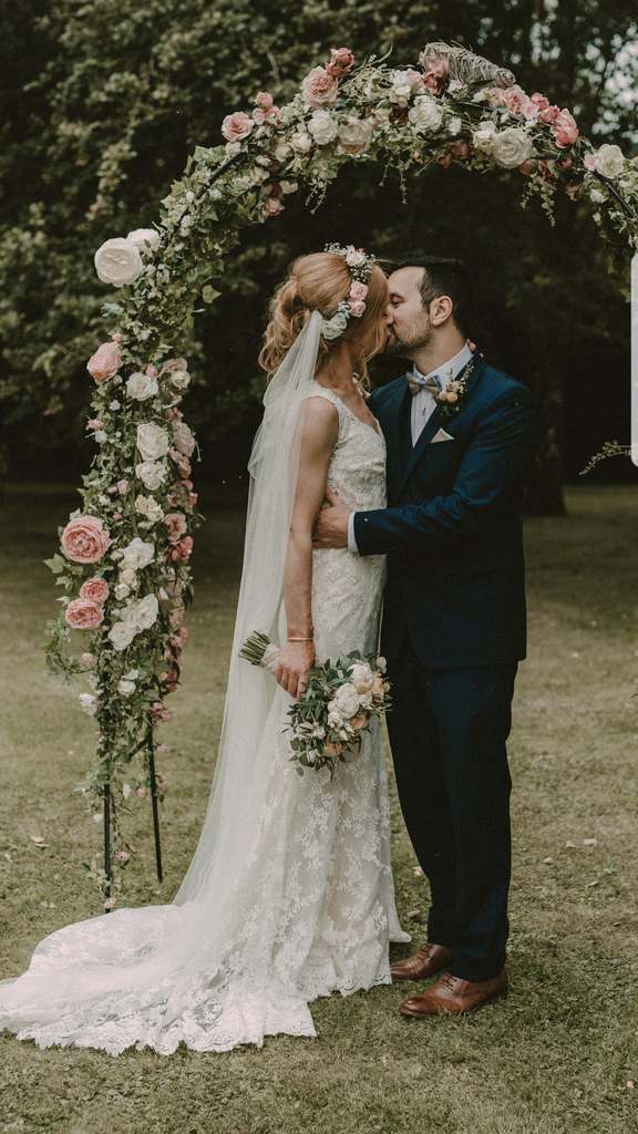 Real bride Catriona in the Liberty veil