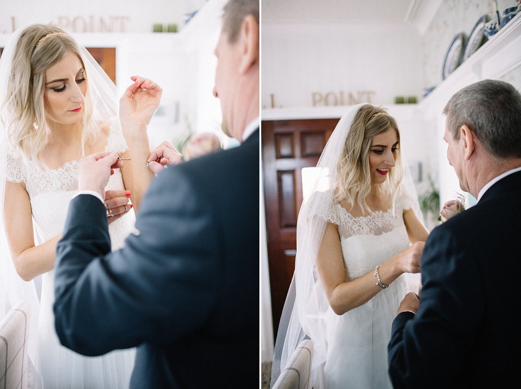 Real Bride Grace in the Beauty veil by Blossom and Bluebird