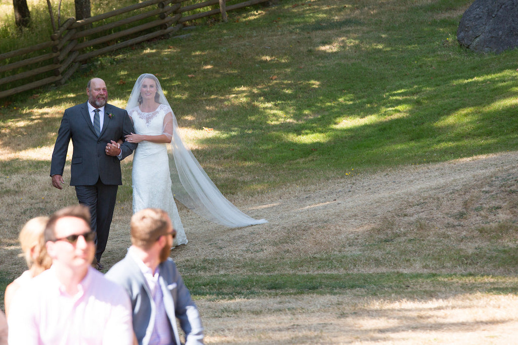 Real Bride Jackie in a Soft English Tulle drop veil