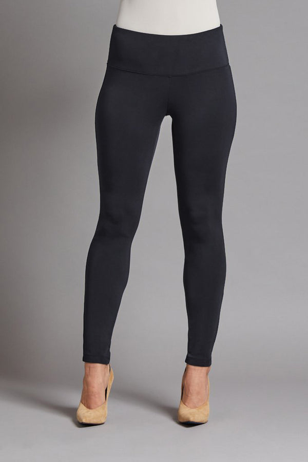 Plus Wide Band Pull-On Ankle Legging - Black