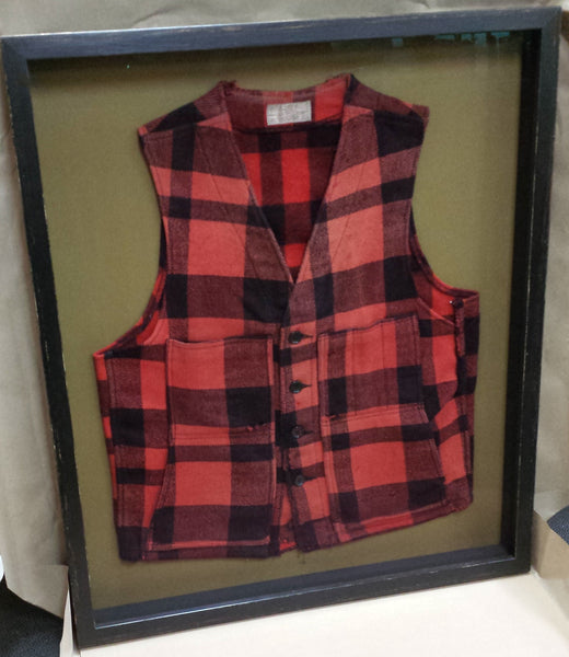 Shadowbox Frames for Filson Stores (vintage outdoor vest)