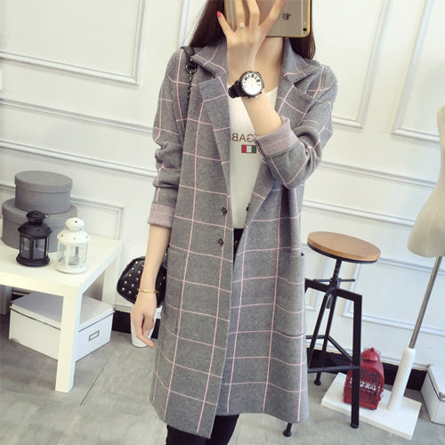 plaid maxi coat