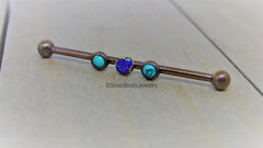 turquoise industrial bar dark bronze anodized