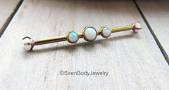 rose gold anodized industrial bar
