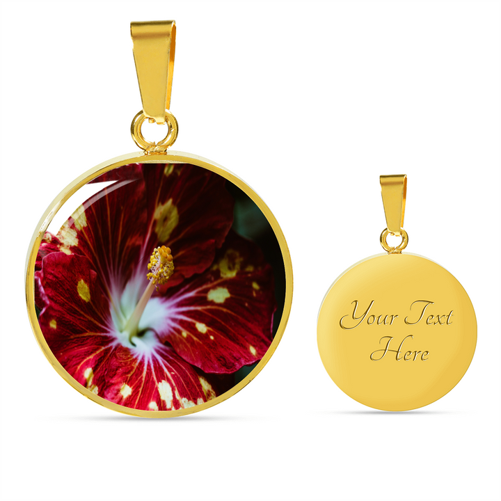 BestOnlineBright Red Flower Luxury Pendant Necklace and Bangle - Gold,Silver