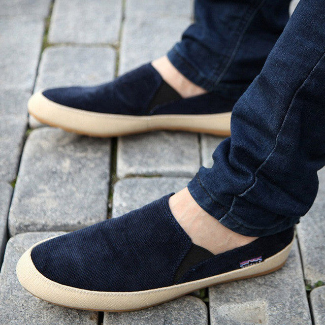 Mens Summer Breathable Loafers Canvas Shoes 8686