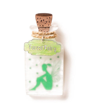 Fairy in a Jar Brooch Forest