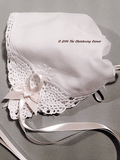 Lace Corner Baby Handkerchief Bonnet