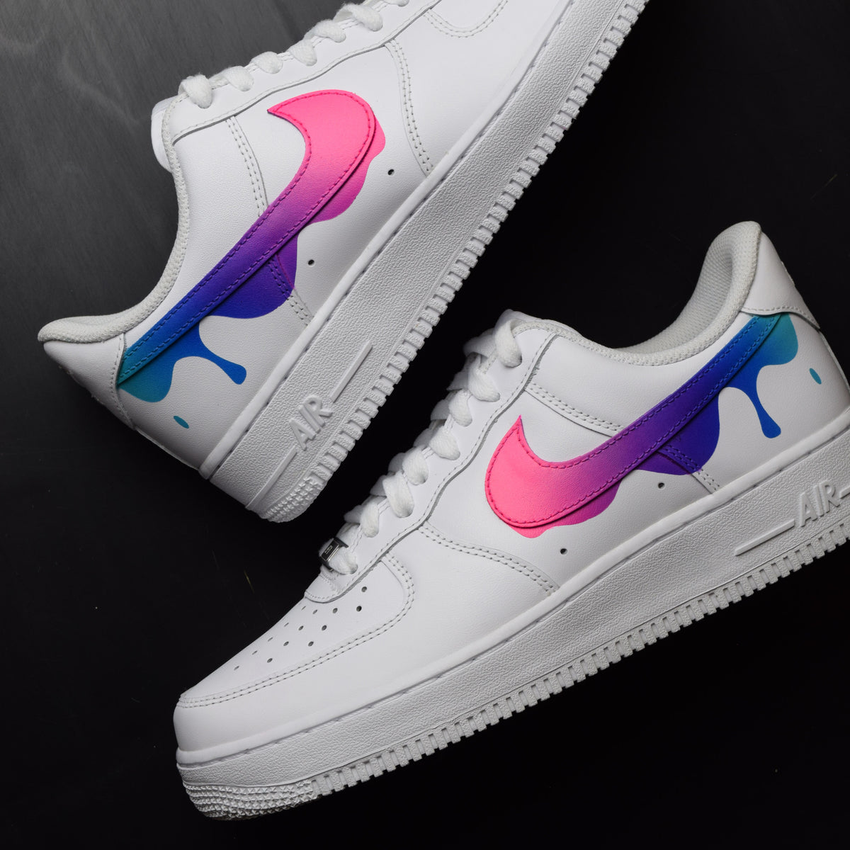 Nike Air Force 1 Paint Drip Custom Shoes â TheShoeCosmetics