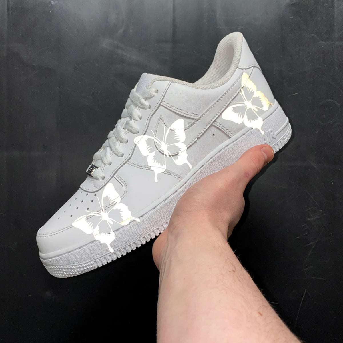 holographic butterfly air force ones