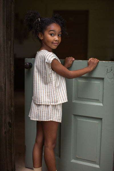 soor ploom Coco Shorts Ticking Stripe | www.ns3brasil.com