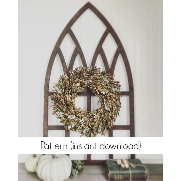 Pattern for 22" x 40" Gothic Window Frame (Instant Download)