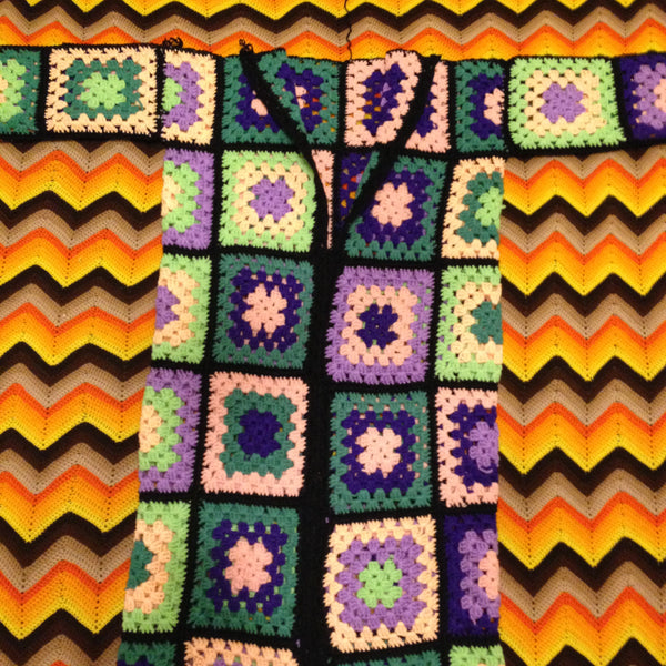 granny square cardigan crochet tutorial pattern how-to last seam