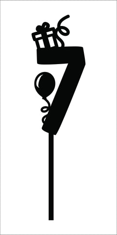 Cake Topper - Party Number 7