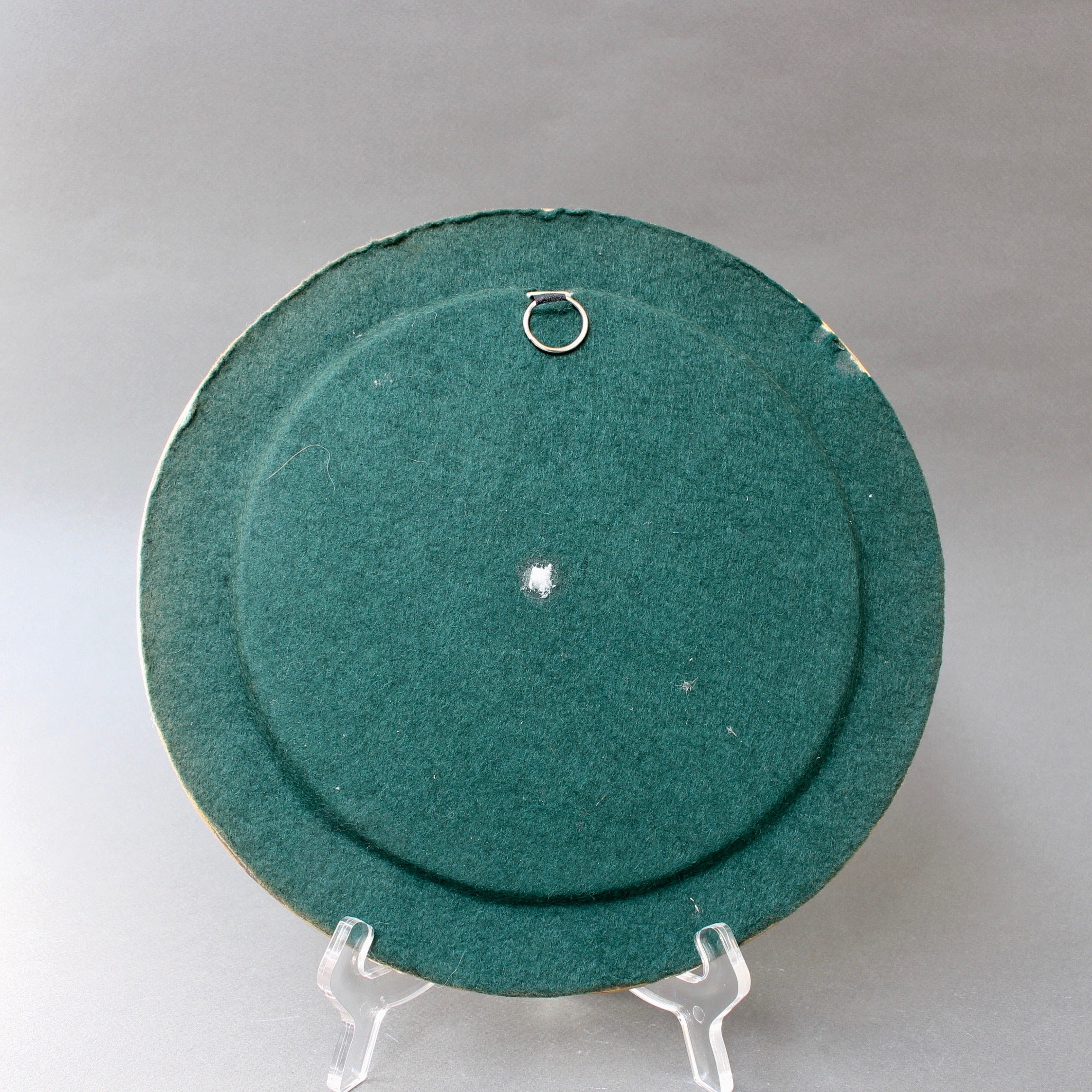 Ceramic Wall Mirror with Flower Motif by Mithé Espelt (circa 1960s)