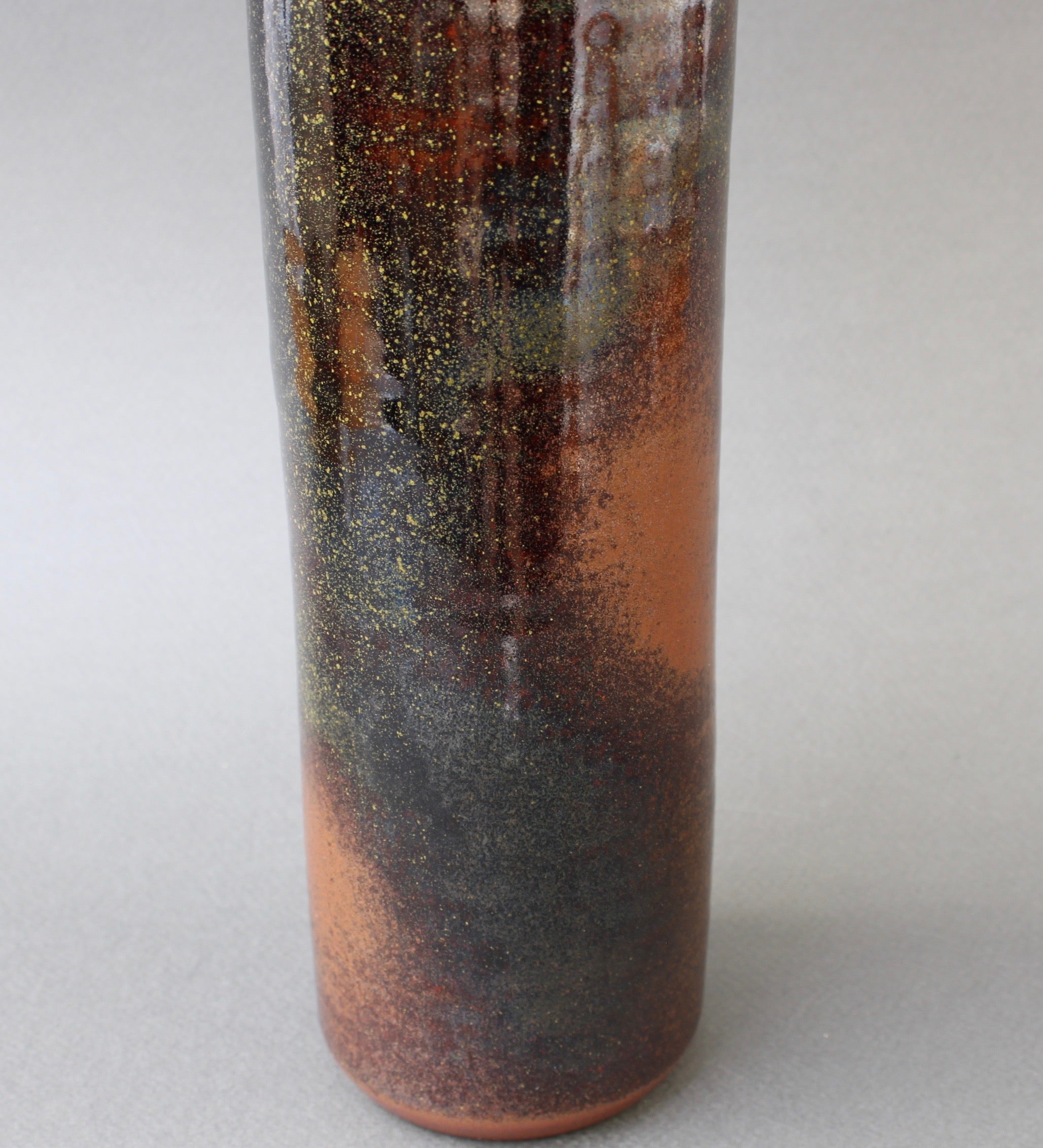 French Ceramic Bottle-Shaped Vase (circa 1960s)