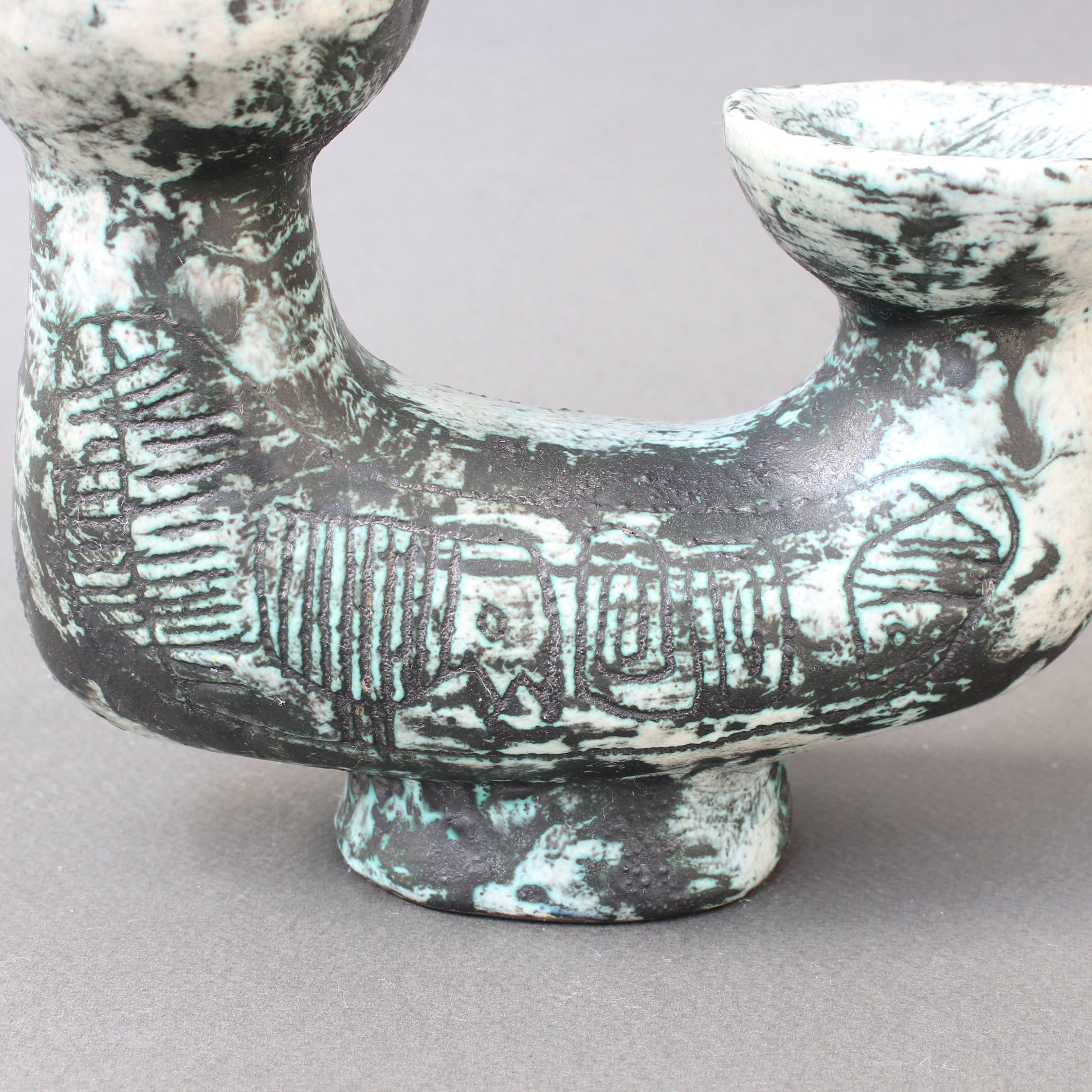Mid-Century French Ceramic Candle Holder by Jacques Blin (circa 1950s)