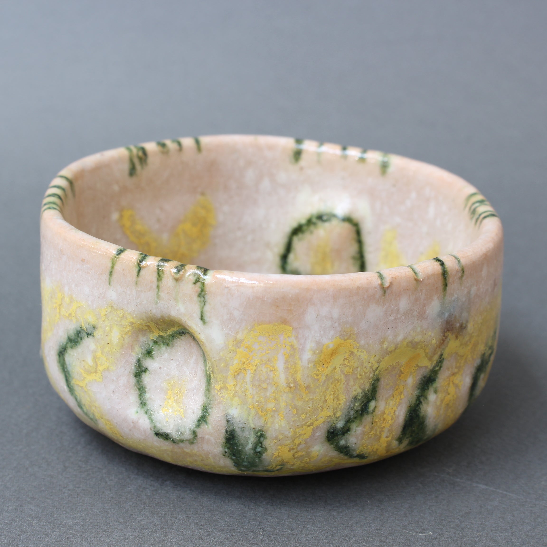 Italian Mid-Century Decorative Ceramic Bowl by Guido Gambone (circa 1950s)