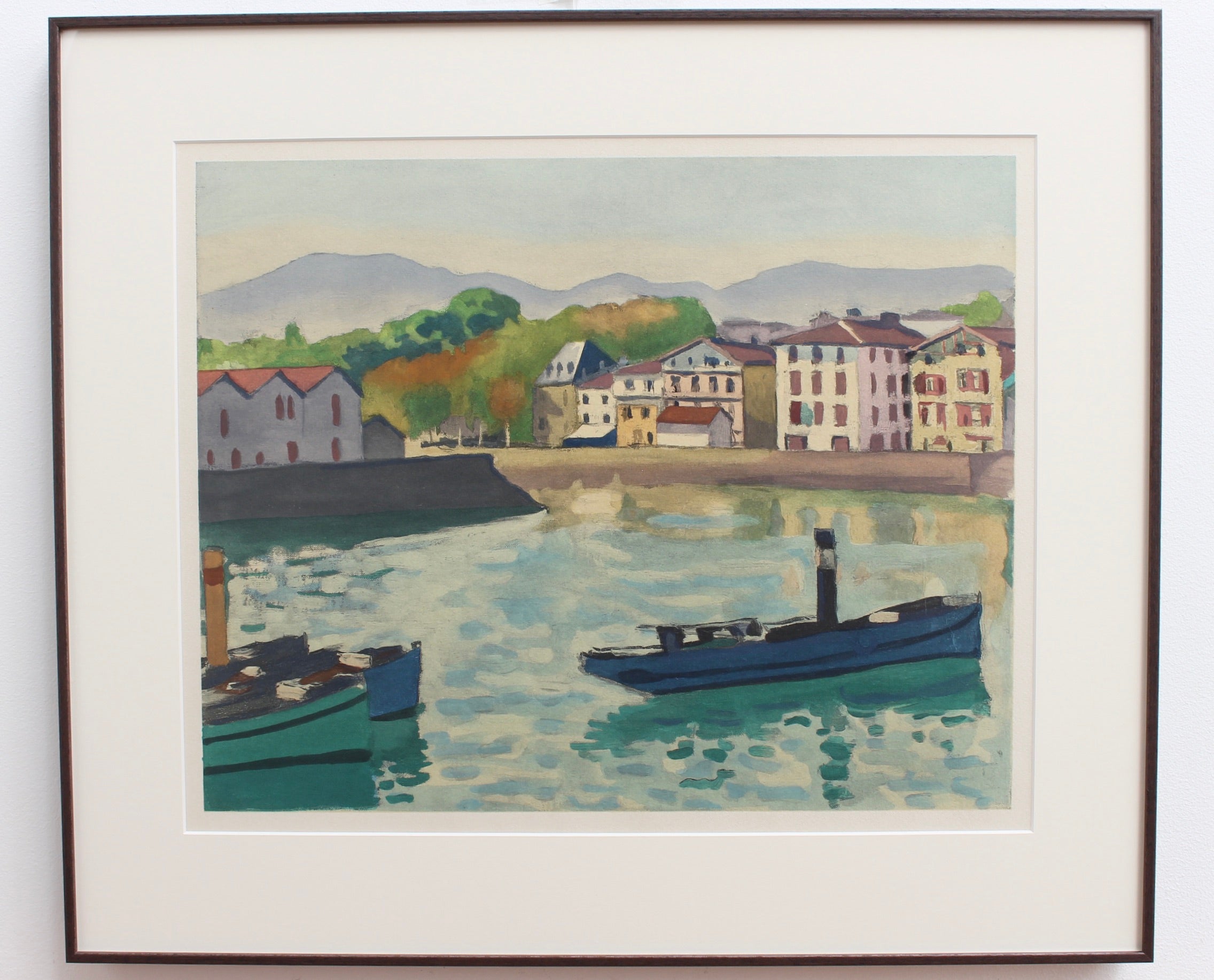'The Port of Saint-Jean-de-Luz' Original Lithograph by Albert Marquet (circa 1930s)