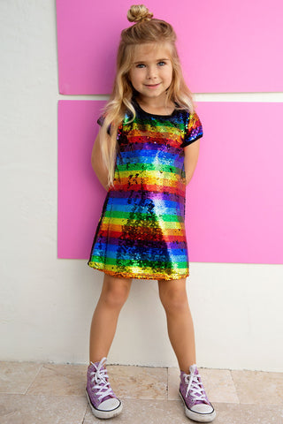 Hannah Banana Rainbow Party Dress