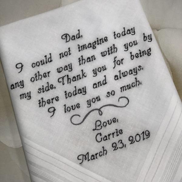 personalized handkerchief for dad