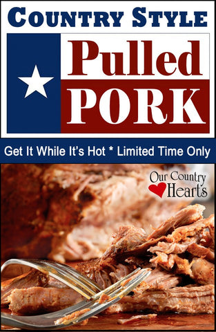 BBQ Pulled Pork at Our Country Hearts Restaurant in April 2017
