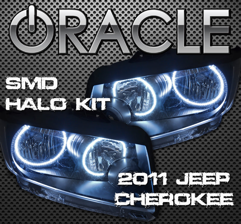 20112013 Jeep Grand Cherokee LED Headlight Halo Kit ORACLE Lighting