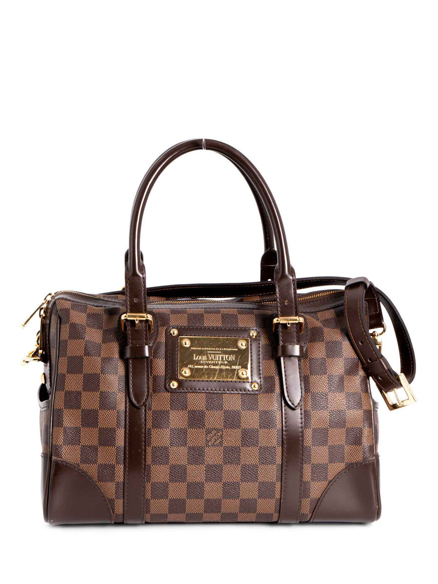 Louis Vuitton Berkeley mm Azur Damier Boston Shoulder Bag LV-0918N-0003