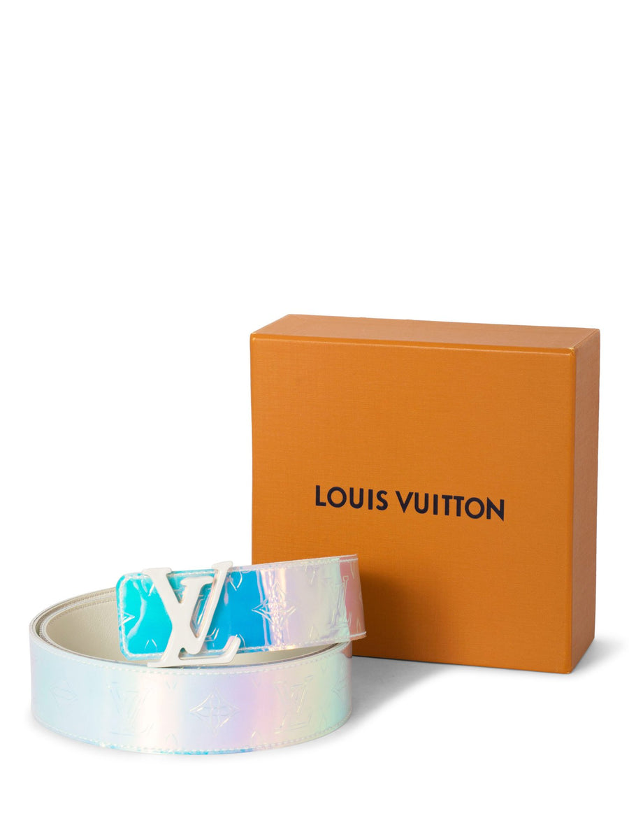 Louis Vuitton M0165 LV Prism 40mm belt Monogram-embossed PVC Gold