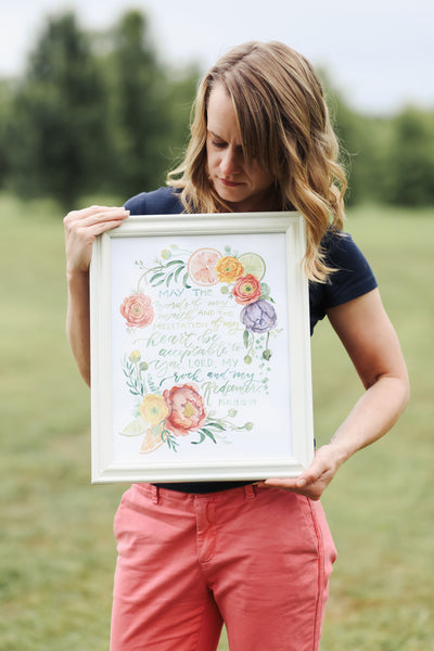 Ashley Campbell with print
