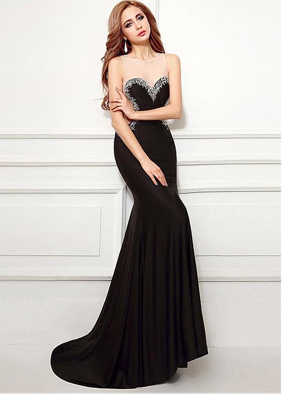 black mermaid ball gown