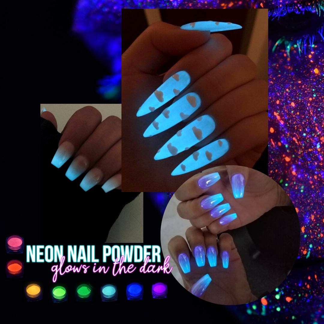 neon glow in the dark nails