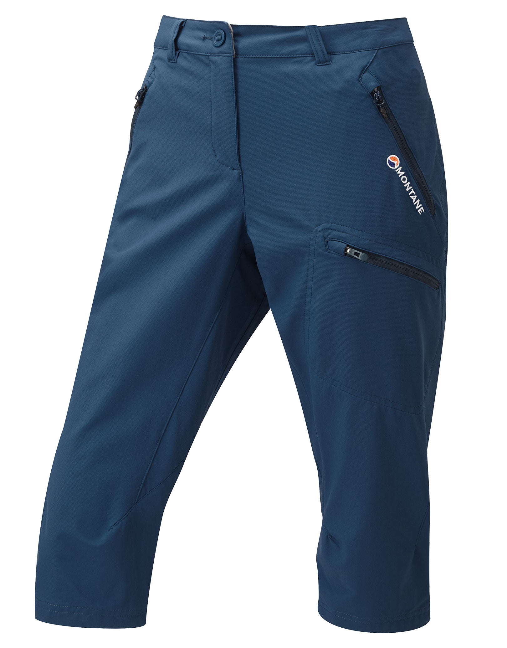 blue capri trousers